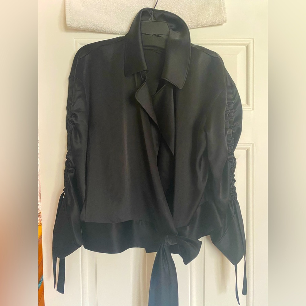 New Elizabeth & James Jacquard Satin Blazer L